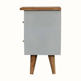 Bokel Home Bedside Tables Cline Bedside Table - Sky Blue/Natural