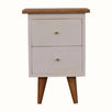 Bokel Home Bedside Tables Cline Bedside Table - White/Natural