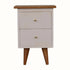 Bokel Home Bedside Tables Cline Bedside Table - White/Natural