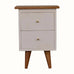Bokel Home Bedside Tables Cline Bedside Table - White/Natural