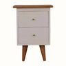 Bokel Home Bedside Tables Cline Bedside Table - White/Natural
