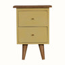 Bokel Home Bedside Tables Cline Bedside Table - Yellow/Natural
