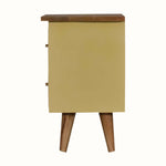Bokel Home Bedside Tables Cline Bedside Table - Yellow/Natural