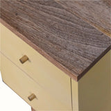 Bokel Home Bedside Tables Cline Bedside Table - Yellow/Natural