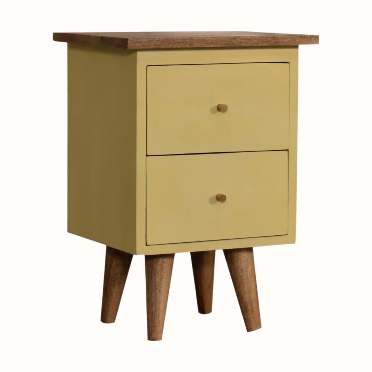 Bokel Home Bedside Tables Cline Bedside Table - Yellow/Natural