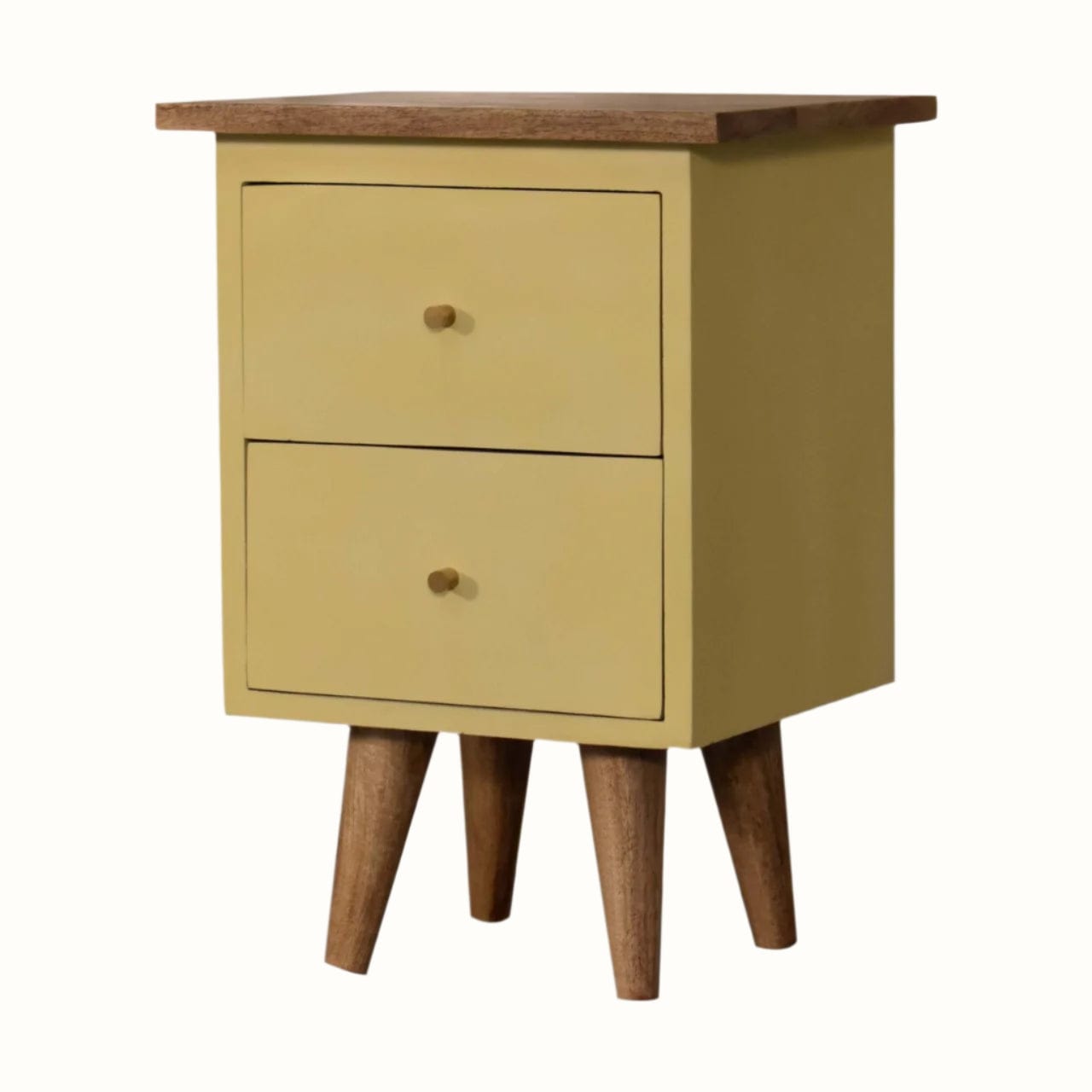 Bokel Home Bedside Tables Cline Bedside Table - Yellow/Natural