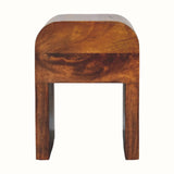 Bokel Home Bedside Tables Eden Bedside Table, Small - Chestnut