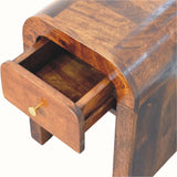 Bokel Home Bedside Tables Eden Bedside Table, Small - Chestnut