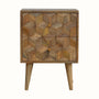 Bokel Home Bedside Tables Felix 2 Drawer Bedside Table, Medium - Natural
