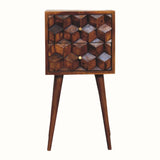 Bokel Home Bedside Tables Felix Bedside Table, Small - Chestnut