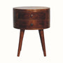 Bokel Home Bedside Tables Fernald Circular Bedside - Chestnut