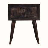 Bokel Home Bedside Tables Fogel 2 Drawer Bedside Table, Medium - Ash Black