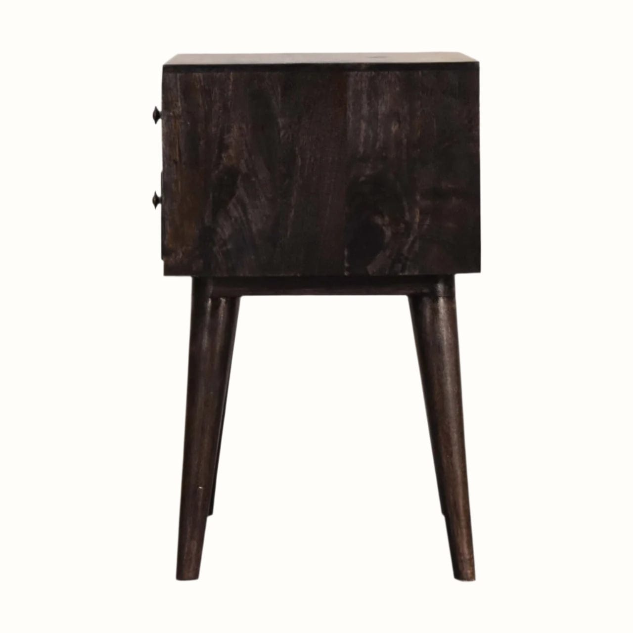 Bokel Home Bedside Tables Fogel 2 Drawer Bedside Table, Medium - Ash Black