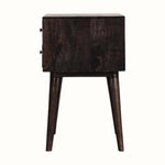 Bokel Home Bedside Tables Fogel 2 Drawer Bedside Table, Medium - Ash Black