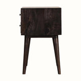 Bokel Home Bedside Tables Fogel 2 Drawer Bedside Table, Medium - Ash Black