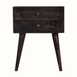 Bokel Home Bedside Tables Fogel 2 Drawer Bedside Table, Medium - Ash Black