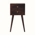 Bokel Home Bedside Tables Fogel 2 Drawer Bedside Table, Mini - California Walnut