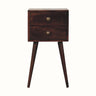 Bokel Home Bedside Tables Fogel 2 Drawer Bedside Table, Mini - California Walnut