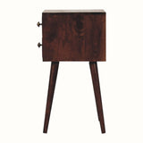 Bokel Home Bedside Tables Fogel 2 Drawer Bedside Table, Mini - California Walnut