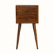 Bokel Home Bedside Tables Fogel 2 Drawer Bedside Table, Mini - Chestnut
