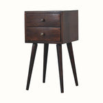 Bokel Home Bedside Tables Fogel 2 Drawer Bedside Table, Mini - Light Walnut