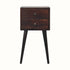 Bokel Home Bedside Tables Fogel 2 Drawer Bedside Table, Mini - Light Walnut