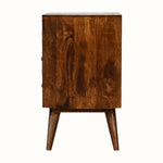 Bokel Home Bedside Tables Fogel Open Bedside Table, Medium - Chestnut