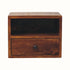 Bokel Home Bedside Tables Fogel Open Wall Mounted Bedside Table, Small - Chestnut