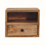 Bokel Home Bedside Tables Fogel Open Wall Mounted Bedside Table, Small - Natural