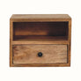 Bokel Home Bedside Tables Fogel Open Wall Mounted Bedside Table, Small - Natural