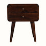 Bokel Home Bedside Tables Hamade Bedside Table, Medium - Dark Walnut
