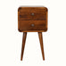 Bokel Home Bedside Tables Hamade Bedside Table, Small - Chestnut
