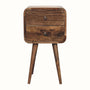 Bokel Home Bedside Tables Hamade Bedside Table, Small - Grey Wash