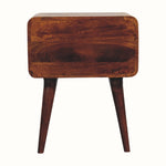 Bokel Home Bedside Tables Hamade Open Bedside Table, Medium - Chestnut