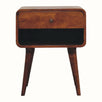 Bokel Home Bedside Tables Hamade Open Bedside Table, Medium - Chestnut