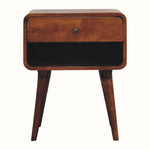 Bokel Home Bedside Tables Hamade Open Bedside Table, Medium - Chestnut