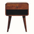 Bokel Home Bedside Tables Hamade Open Bedside Table, Medium - Chestnut