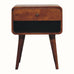 Bokel Home Bedside Tables Hamade Open Bedside Table, Medium - Chestnut