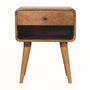 Bokel Home Bedside Tables Hamade Open Bedside Table, Medium - Natural