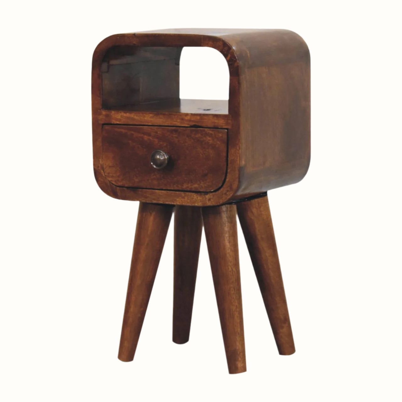 Bokel Home Bedside Tables Hamade Open Bedside Table, Mini - Chestnut