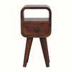 Bokel Home Bedside Tables Hamade Open Bedside Table, Mini - Chestnut