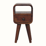 Bokel Home Bedside Tables Hamade Open Bedside Table, Mini - Chestnut