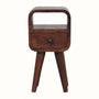 Bokel Home Bedside Tables Hamade Open Bedside Table, Mini - Chestnut