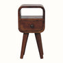Bokel Home Bedside Tables Hamade Open Bedside Table, Mini - Chestnut