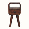 Bokel Home Bedside Tables Hamade Open Bedside Table, Mini - Chestnut