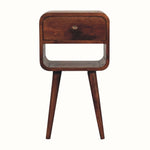 Bokel Home Bedside Tables Hamade Open Bedside Table with Lower Slot, Small - Honey Caramel
