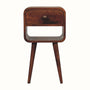 Bokel Home Bedside Tables Hamade Open Bedside Table with Lower Slot, Small - Honey Caramel