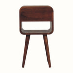 Bokel Home Bedside Tables Hamade Open Bedside Table with Lower Slot, Small - Honey Caramel