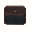 Bokel Home Bedside Tables Hamade Open Wall-Mounted Bedside Table, Small - California Walnut