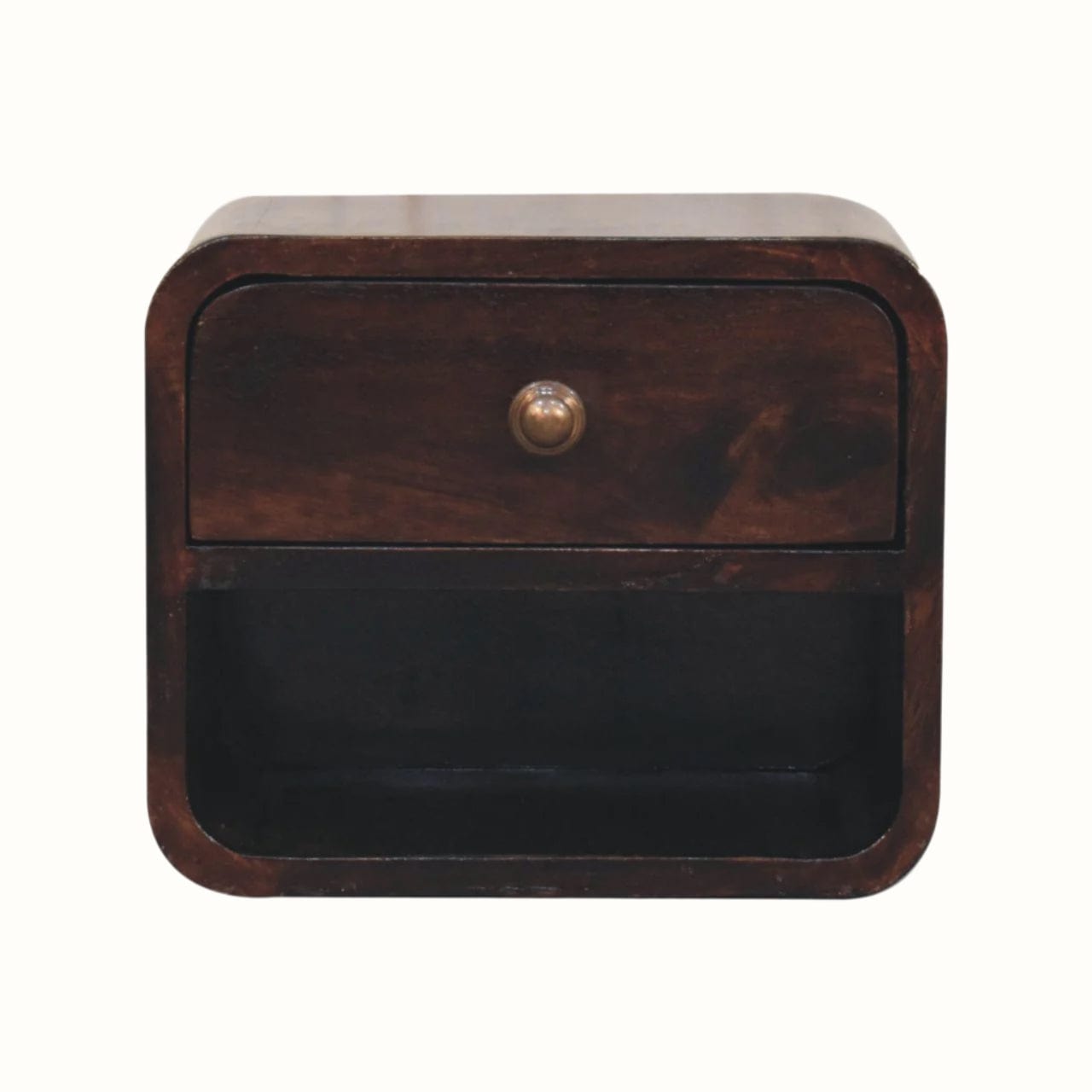 Bokel Home Bedside Tables Hamade Open Wall-Mounted Bedside Table, Small - California Walnut